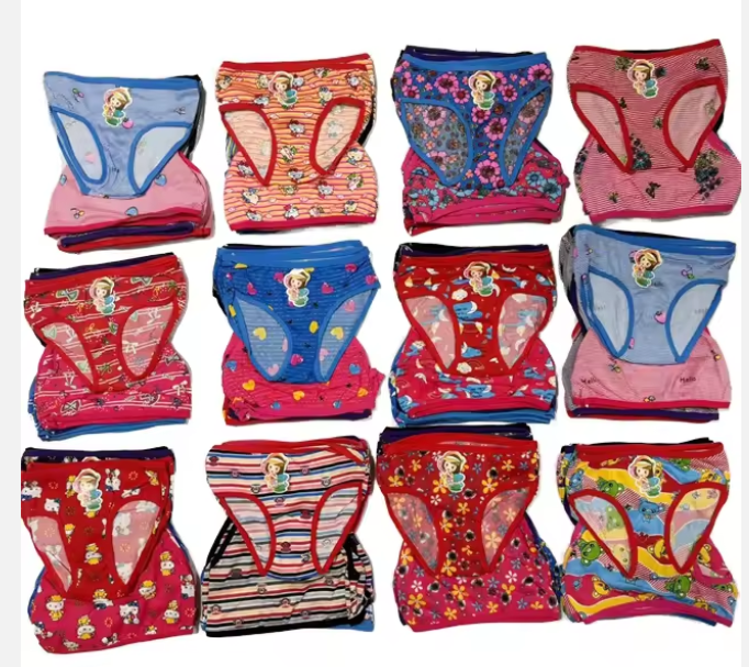 6PCS Little Girls' Comfortable and Quick-Dry Floral Panties Comfortable Panties for Kids Aged 5-8 Years6-Pack Girls' Floral Printed Briefs  Cotton Blend, Quick-Dry, Stretch Waistband for School & Play