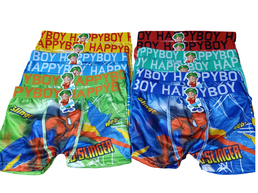 6PCS Happy Boy Kids' Boxer Briefs – Soft Cotton Stretch Underwear with Fun Prints For Boys! Made from a soft cotton blend They are Stretchy, Breathable & Gentle on sensitive skin