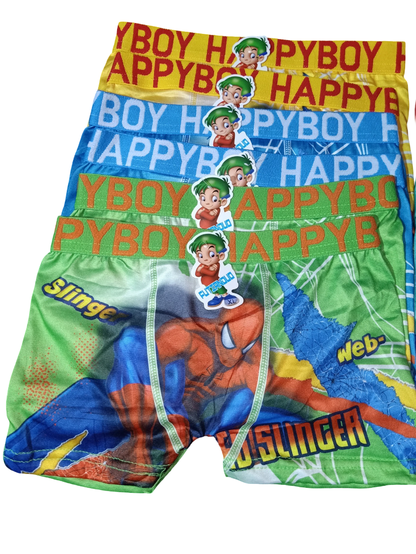 6PCS Happy Boy Kids' Boxer Briefs – Soft Cotton Stretch Underwear with Fun Prints For Boys! Made from a soft cotton blend They are Stretchy, Breathable & Gentle on sensitive skin