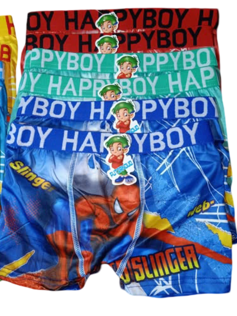 6PCS Happy Boy Kids' Boxer Briefs – Soft Cotton Stretch Underwear with Fun Prints For Boys! Made from a soft cotton blend They are Stretchy, Breathable & Gentle on sensitive skin