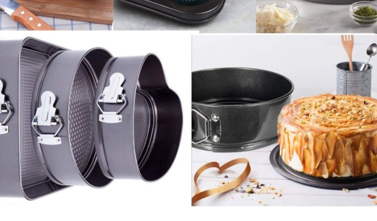 3-Piece Non-Stick Baking Tins Set with Removable Bottom - Round, Square & Love shape Cake Pan Set As Picture
