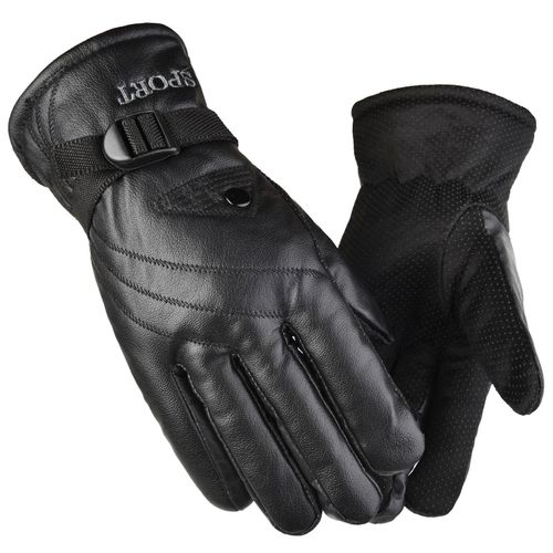 Men's Women's Motorcycle Riding Gloves - Genuine Leather, Touchscreen, Breathable