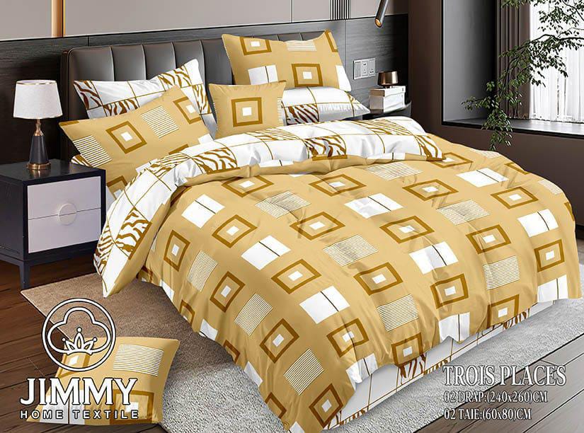 High Quality 6x7 Cotton Pattern Duvet Cover Set – 1 Duvet Cover, 1 Bedsheet & 4 Pillowcases Breathable, Soft, and Patterned