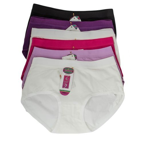 6PCS Lace Women Panties Underwear Sexy Mid Waist Lace Ruffle Briefs Solid Breathable Intimates Lingerie Underwear Women No show Panties