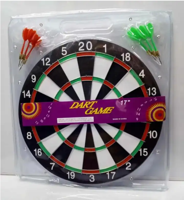 Classic Dart Board Set – Safe Indoor/Outdoor Game for Kids & Adults (Complete Playing Kit) For Home and Office
