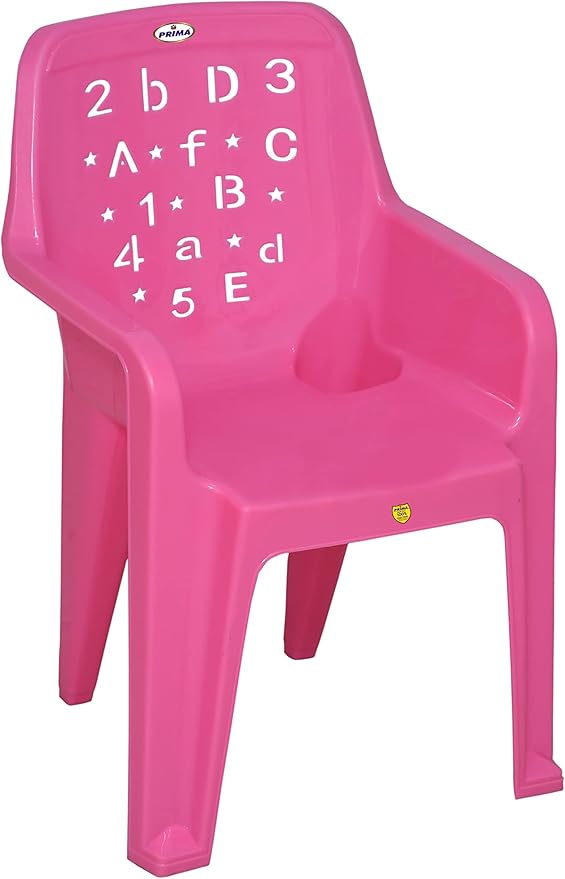 HeavyDuty Baby Plastic Chair - Modern Kids Chair with Arms & Backrest, Study and Play Chair for Home, School, and Dining, Lightweight & Comfortable Children’s Seat