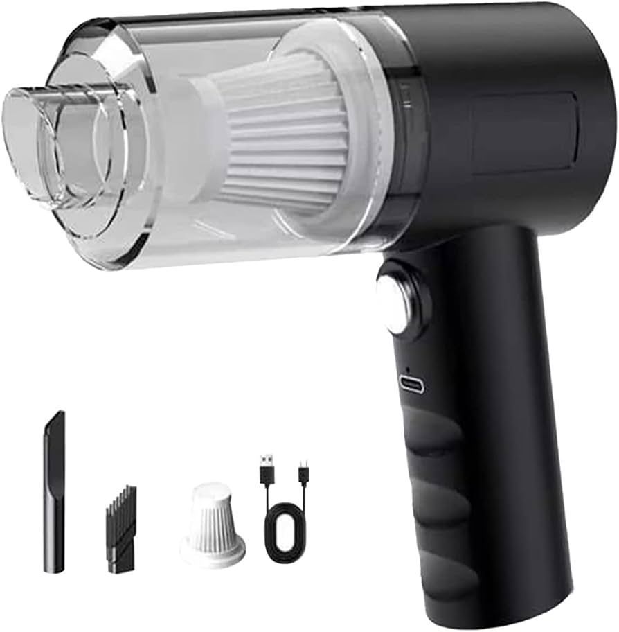 3800Pa Rechargeable 2-in-1 Vacuum Cleaner - Cordless Stick & Handheld Vacuum with Strong Suction, LED Light, for Home, Car, and Pet Hair