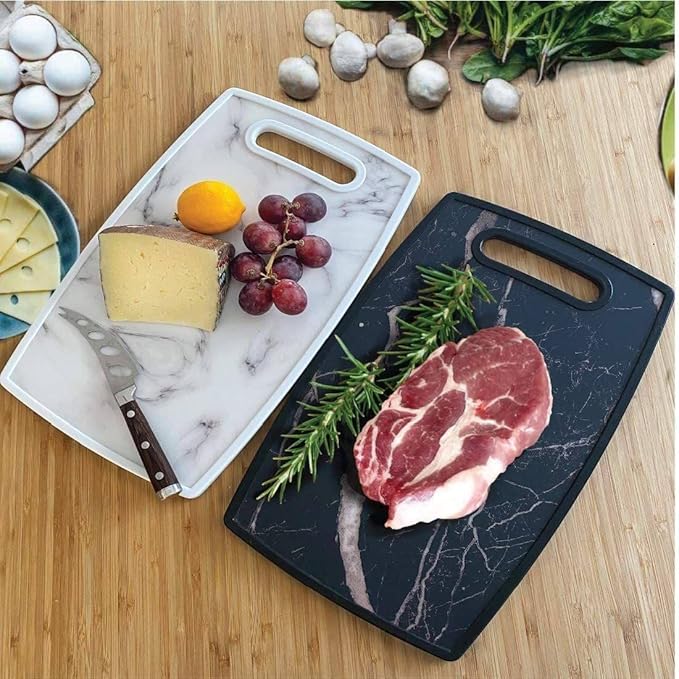 Marble Cutting Board - Premium Classy Chopping Board, Heat-Resistant Serving Platter for Cheese, Charcuterie, Bread & Entertaining, Easy-Clean Kitchen & Dining Essential