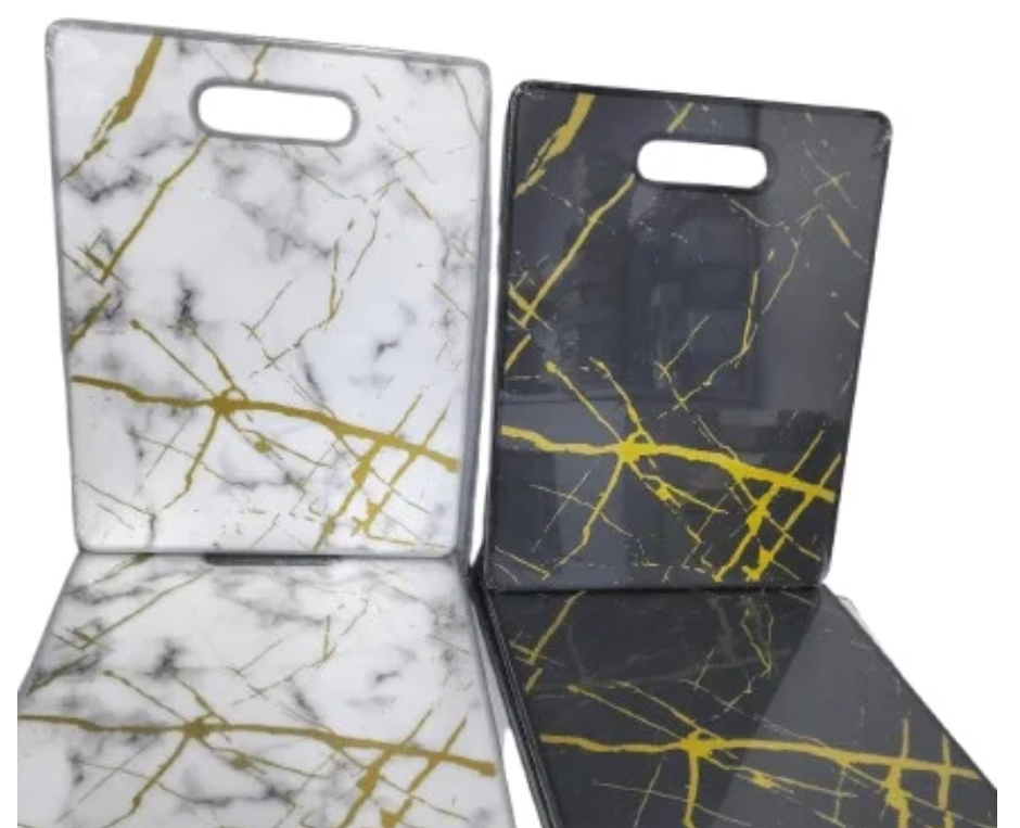 Marble Cutting Board - Premium Classy Chopping Board, Heat-Resistant Serving Platter for Cheese, Charcuterie, Bread & Entertaining, Easy-Clean Kitchen & Dining Essential