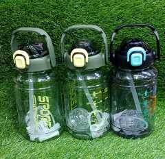 1500ml Clear Water Bottle with Built-in Ice Pouch – Silicone, Leak-Proof, BPA‑Free, with Carry Handle & Wide Mouth, Gym & Outdoor Use