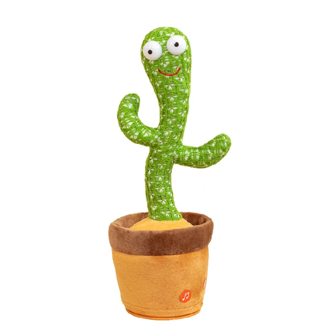 Talking Dancing Cactus Doll – Interactive Plush Toy with 120+ Songs, Voice Recording & Repeat, LED Light-Up Dance Moves, Rechargeable Funny Gift for Kids & Adults
