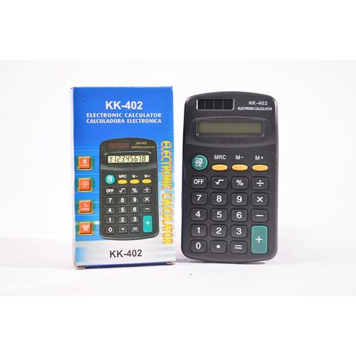 Karuida KK-402 Electronic Calculator – 8-Digit Compact Desktop Calculator with LCD Display, Basic Math Functions & Percentage Key for Office, School & Home Use (Black)