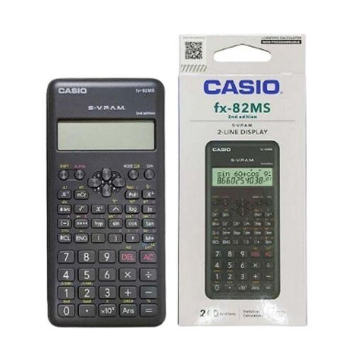 Casio fx-82MS 2nd Edition Scientific Calculator – 240-Function Non-Programmable Calculator with 2-Line Display & Slide-On Hard Case, Ideal for Secondary School, College & University Students