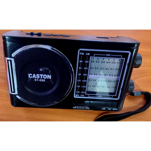 Caston ST-098 8-Band Multifunction Solar Radio – AM/FM/SW1-6 Portable Bluetooth Speaker with USB/TF Music Player, LED Flashlight & Emergency Charging