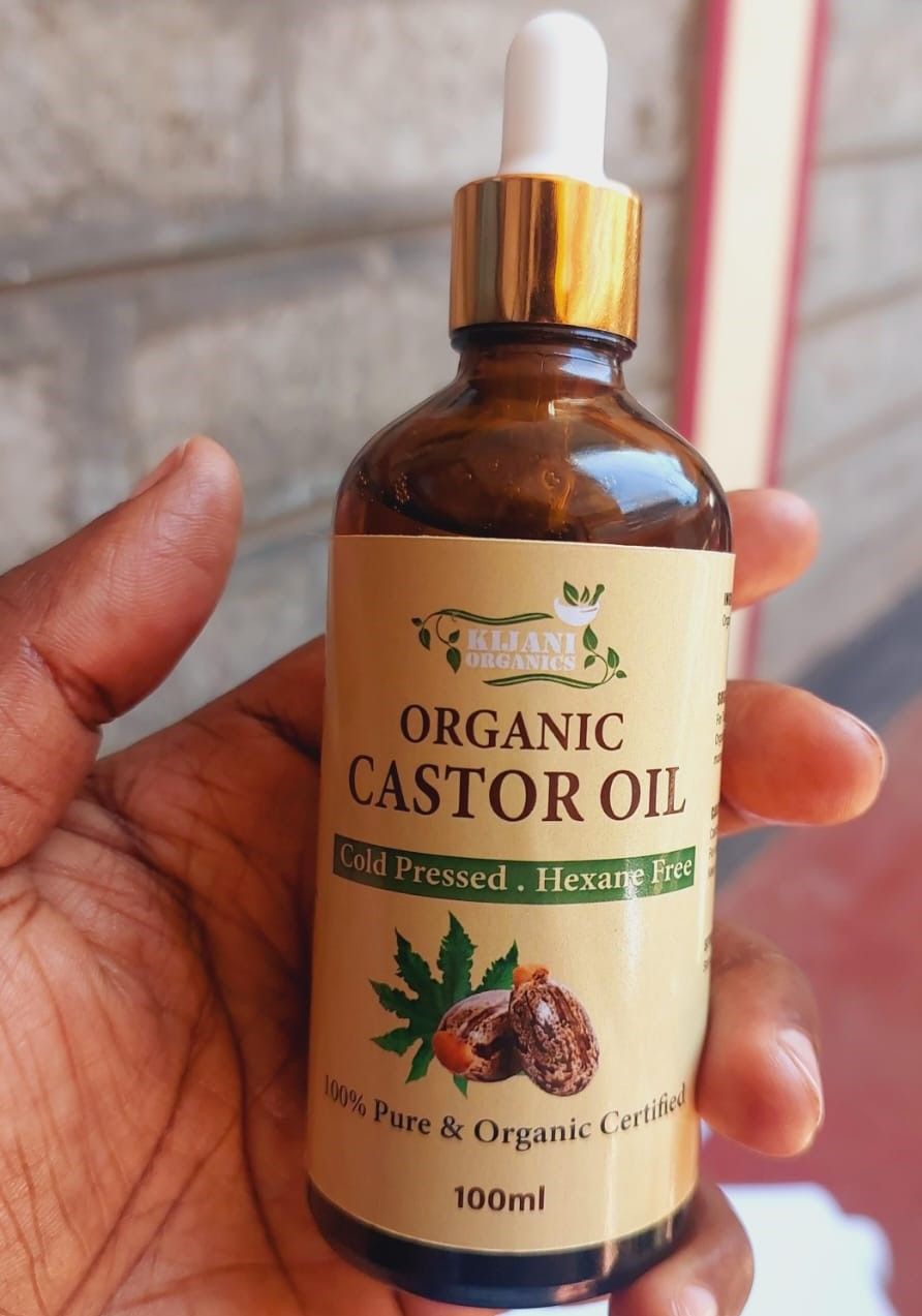 Castor Oil Organic, Cold -Pressed, Hexane Free and Edible- Shrinks Fibroids & Cysts, Castor Oil Packs, Navel Oiling, Nourishing Treatment for Hair and Skin , Eyelashes & Eyebrows Serum.