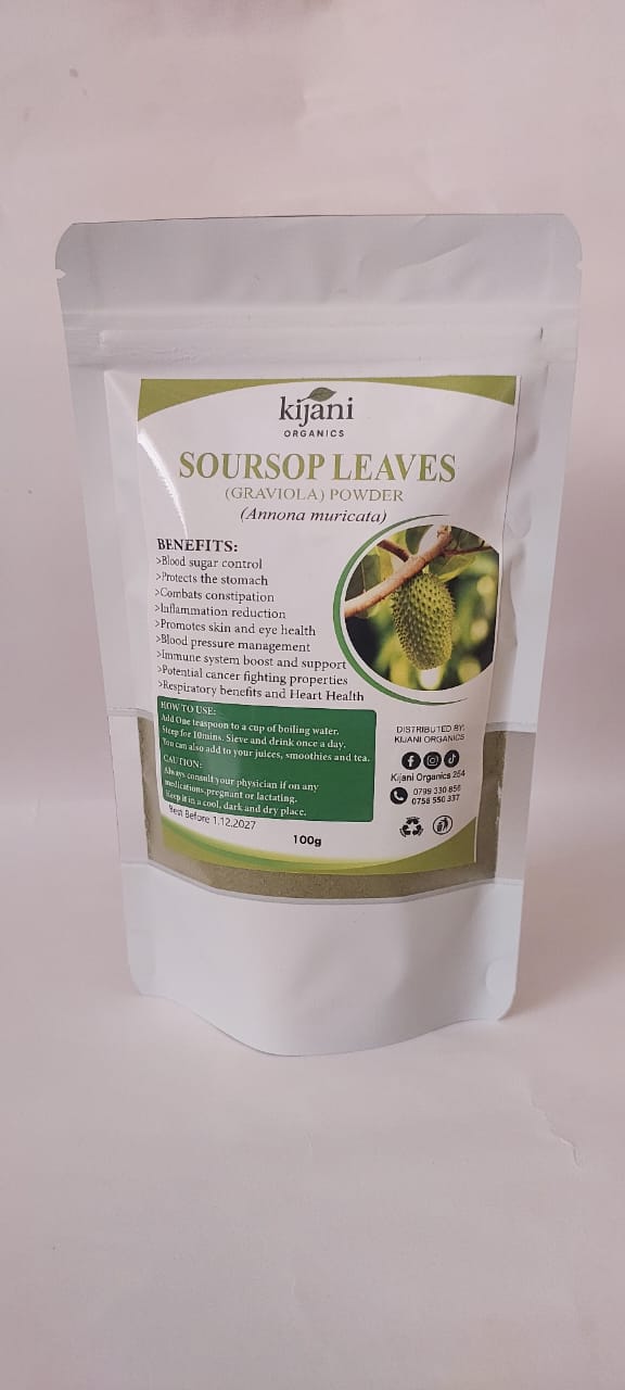Soursop Leaf Tea Powder (Graviola Powder) - Inhibits Growth of Cancer Cells, Improves Sleep & Reduces Anxiety, Immune Booster, Blood Sugar & Blood Pressure Regulation.