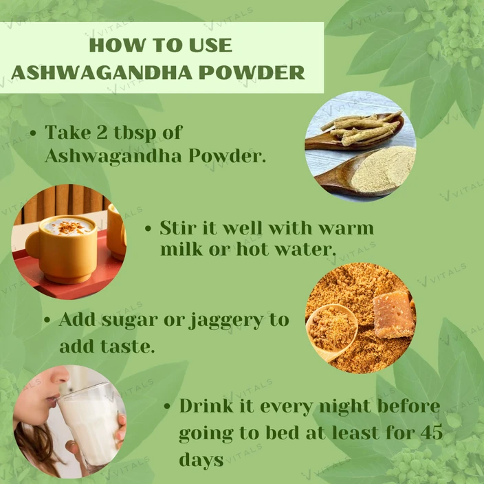 Ashwagandha Powder- Reduces Anxiety and Stress, Increase Testosterone, Libido & Fertility, Reduce Menopause Symptoms, Mood Enhancer, Support Strength & Natural Energy, Help in Hormonal Imbalances.