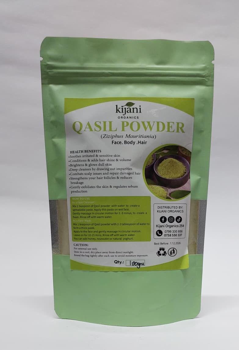 Somali Qasil Powder- 100% Natural, Reduces Acne, Even Skin Tone, Brightens & Glow, Minimizes Skin Pores, Clears Blemishes & Blackheads, Deep Facial Cleansing & Gentle Exfoliant.