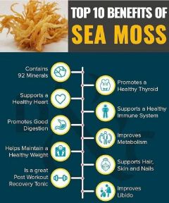 Sea Moss Powder- Promotes Weight Loss and Detox, Increase Libido and Fertility, Support Gut health & Thyroid Function, Boost Healthy Immune System