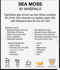 Sea Moss Powder- Promotes Weight Loss and Detox, Increase Libido and Fertility, Support Gut health & Thyroid Function, Boost Healthy Immune System
