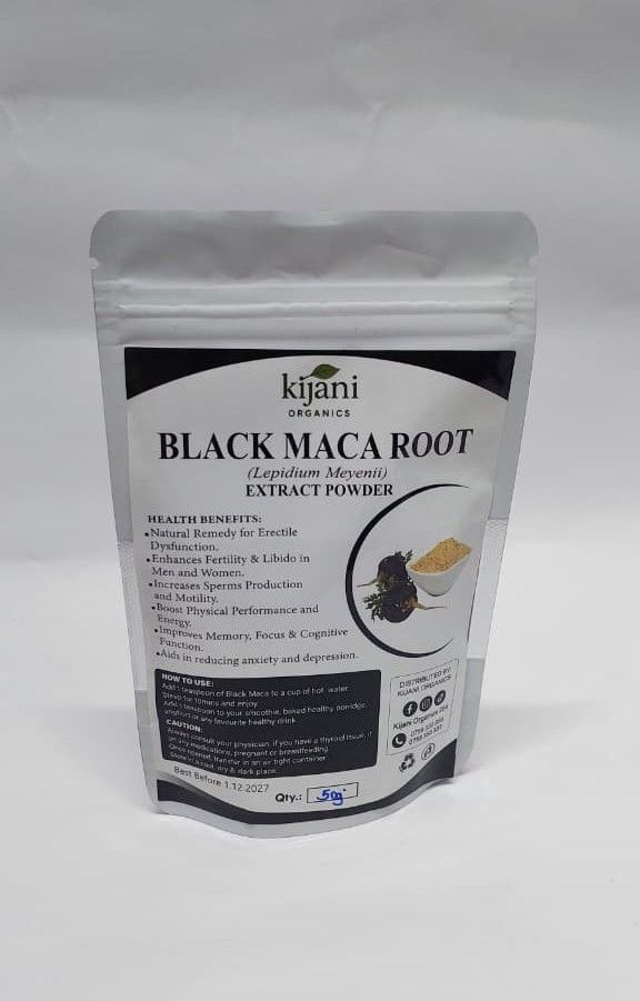 Black Maca Root Powder- Increases Male Libido, Mood  & Fertility,  Reduces Erectile Dysfunction, Boosting Energy and Endurance, Enhance Muscle Recovery