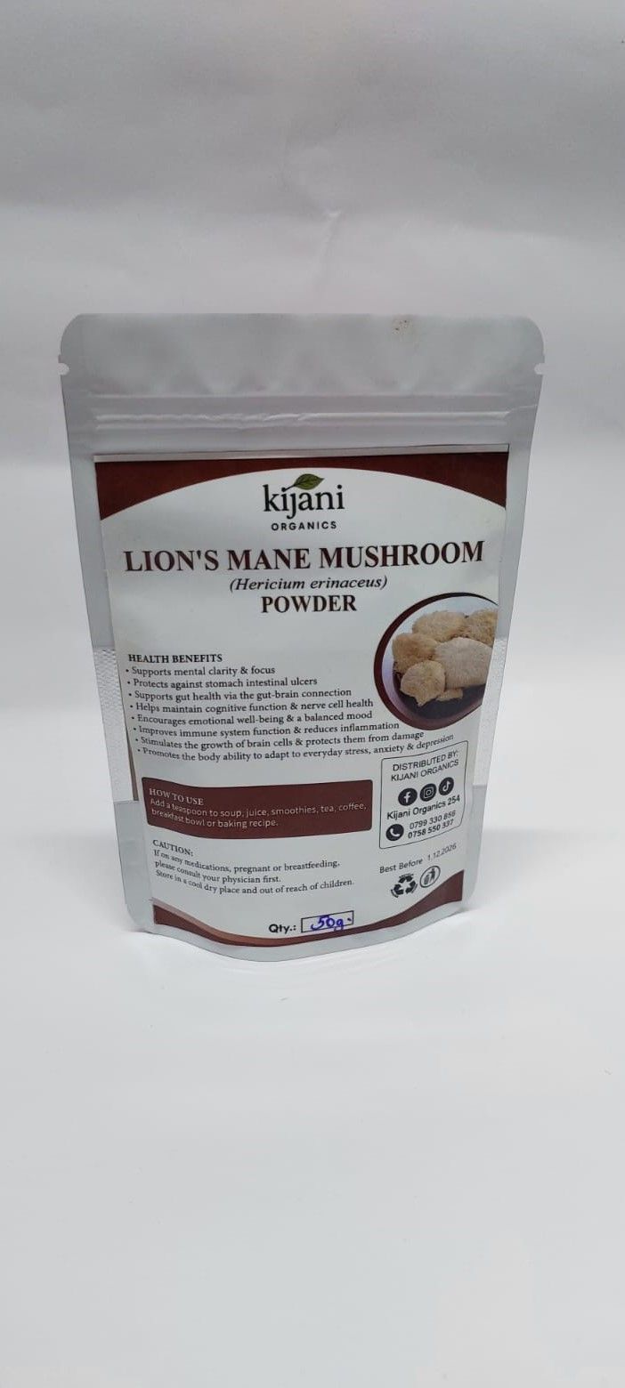Lion's Mane Extract Powder - Reduces Symptoms of  Attention Deficit Hyperactivity Disorder (ADHD), Reduces Difficult Concentrating & Slow Learning in Kids,  Help in Speech Development in Children.