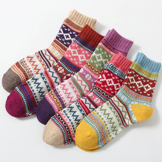 Womens Mens Fashion Polyester Cotton Socks Sports Ankle Socks -5 Pairs