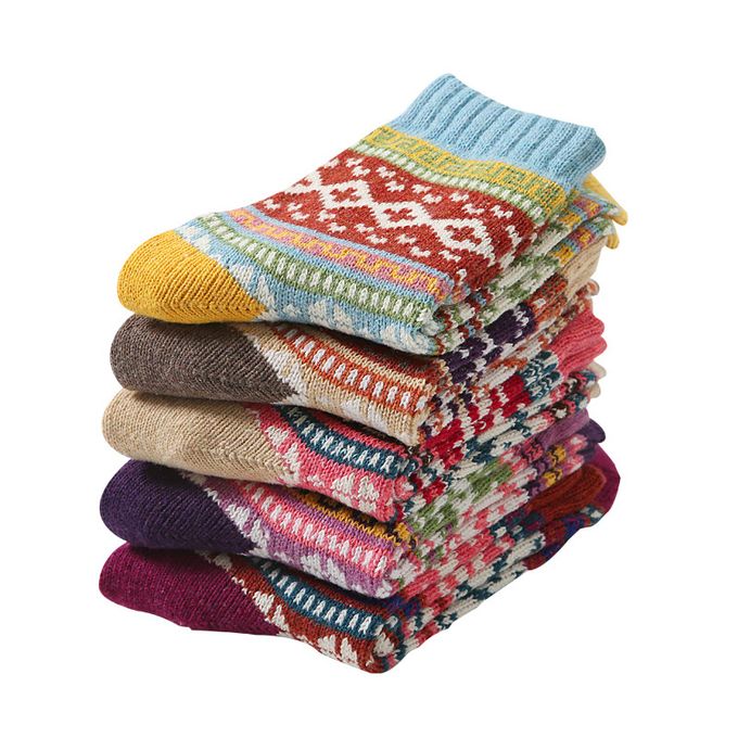 Womens Mens Fashion Polyester Cotton Socks Sports Ankle Socks -5 Pairs