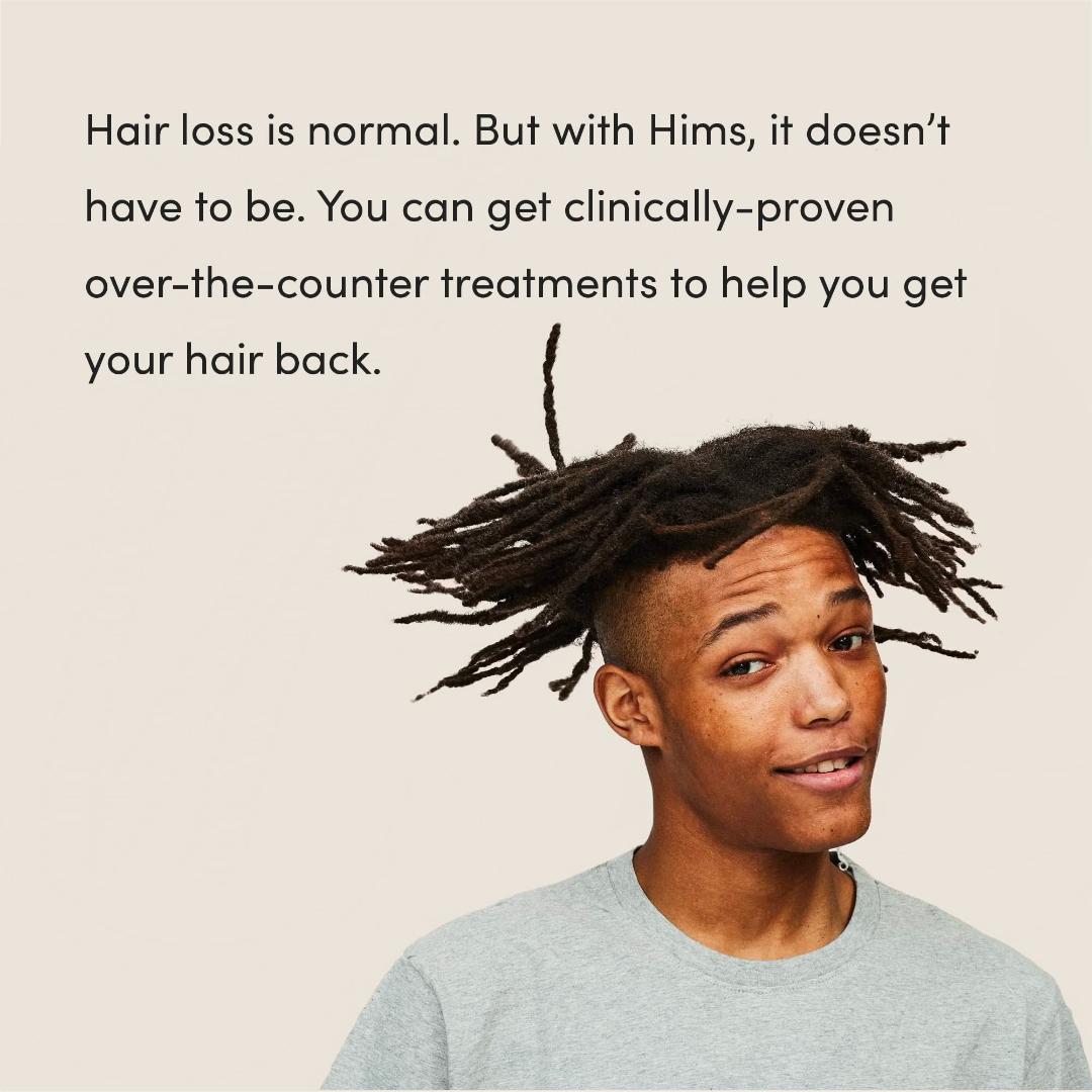 Hims Extra Strength Hair Regrowth Treatment for Men, 5% Topical Minoxidil Solution for Hair Loss and Thinning Hair, Unscented.- one month supply.