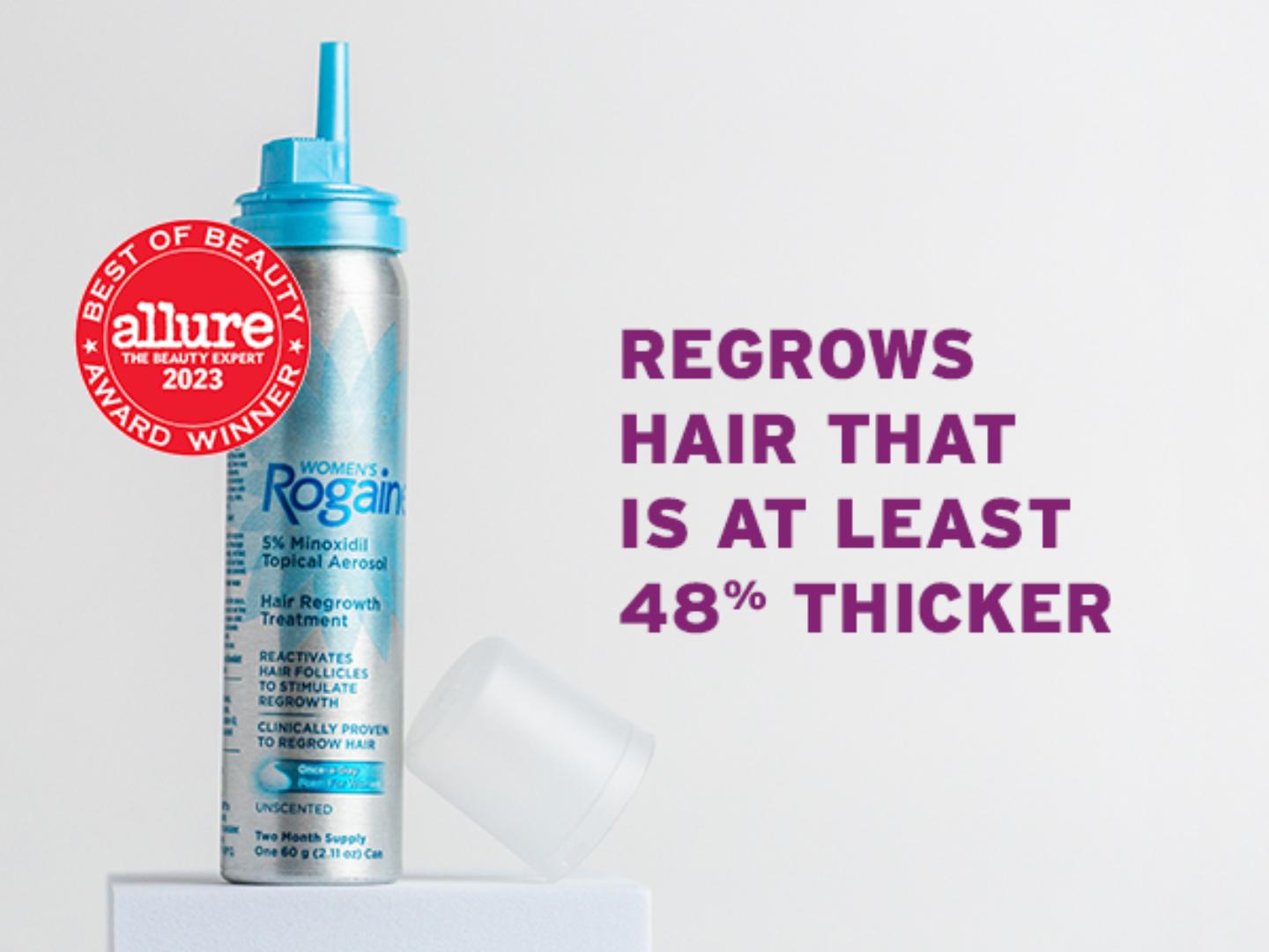 Women's Rogaine 5% Minoxidil Foam, Topical Once-A-Day Hair Loss Treatment for Women to Regrow Fuller, Thicker Hair, Unscented.- 2 months supply