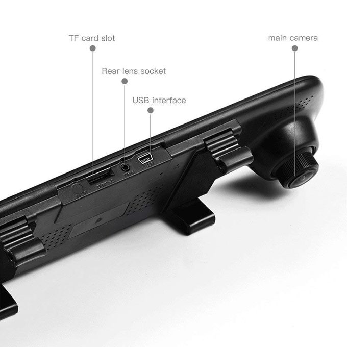 VEHICLE BLACKBOX DVR, 4.3" Screen With Front And Rear View Camera DVR Dash Cam Camcorder G-Sensor