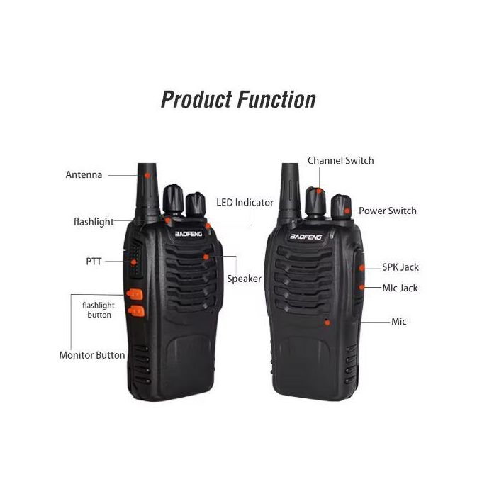 5Km Range Baofeng Walkie Talkie 2 Way Communication radio calls,2 pcs of  radios/walkie talkies,2 batteries,2 antenae,2hand straps,2 belt clppers,2 chargers handheld