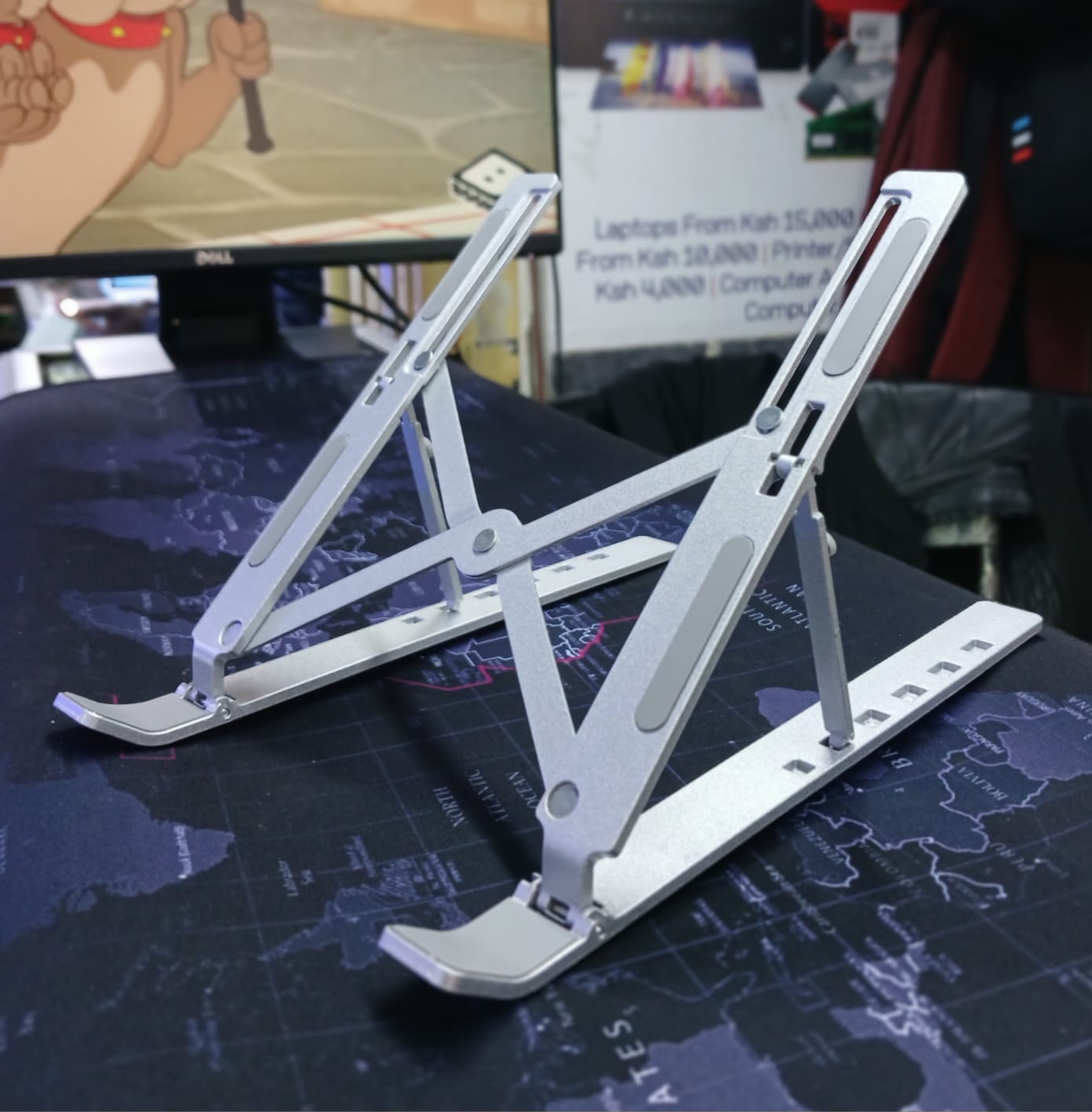 Laptop Stand, Adjustable Height Portable Laptop Riser, Ergonomic Collapsible Aluminum Alloy Laptop Stand,Compatible with MacBook, iPad, HP, Lenovo, Dell, 10-15.6” Laptops & Tablets