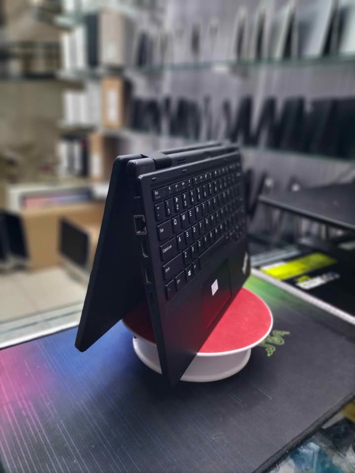 Lenovo Yoga 11e x360 Pentium 4GB RAM 500GB HDD
This Lenovo Yoga transforms from a Laptop to Tablet with a flip of the screen! Super cool! It has reinforced glass and is ruggedized to make sure it’s