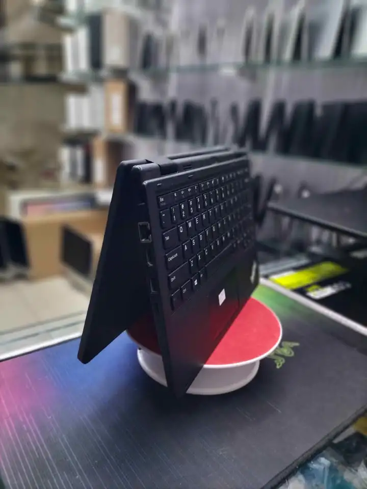Lenovo Yoga 11e x360 Pentium 4GB RAM 500GB HDD
This Lenovo Yoga transforms from a Laptop to Tablet with a flip of the screen! Super cool! It has reinforced glass and is ruggedized to make sure it’s