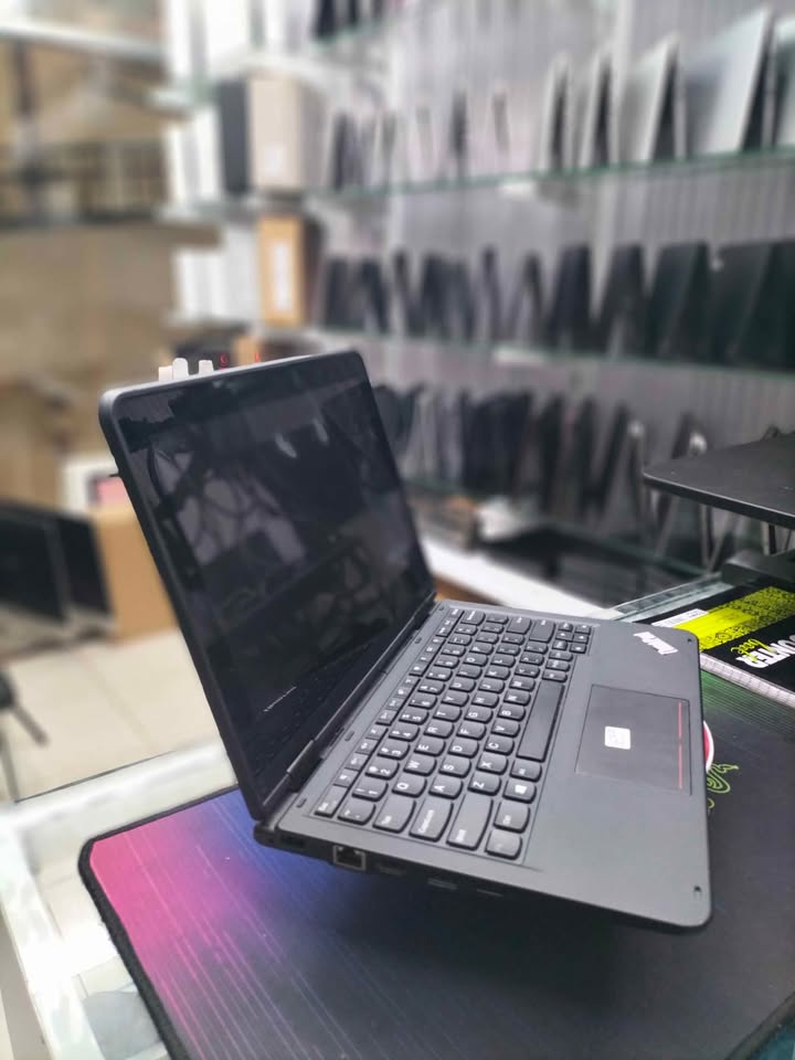 Lenovo Yoga 11e x360 Pentium 4GB RAM 500GB HDD
This Lenovo Yoga transforms from a Laptop to Tablet with a flip of the screen! Super cool! It has reinforced glass and is ruggedized to make sure it’s