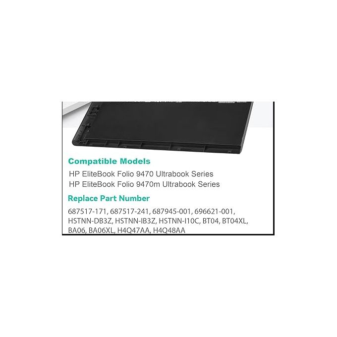HP Laptop Battery For Elitebook Folio 9470 9470m 9480m
Surge protection
Over-current protection
Voltage protection
Over-temperature protection.