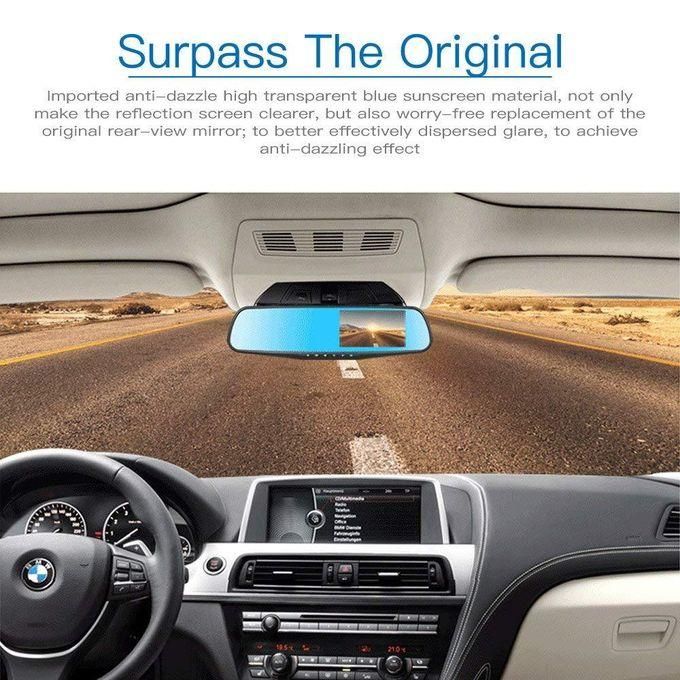 Dashboard Camera 4.3 Inch Car DVR Mirror Car
Touch Screen with 4.3-inch LCD Display Screen.
Large Mirror Size with 340mm x 120mm / 4.7in x 13.4in (Width x Height)