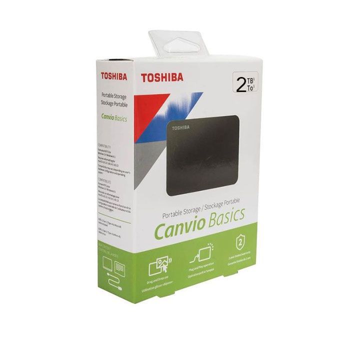 Toshiba Canvio Basics 2TB External USB 3.0 Portable Hard Drive
The Toshiba Canvio Basics 2TB External USB 3.0 Portable Hard Drive capacity offers plenty of storage space, while a sleek and compact