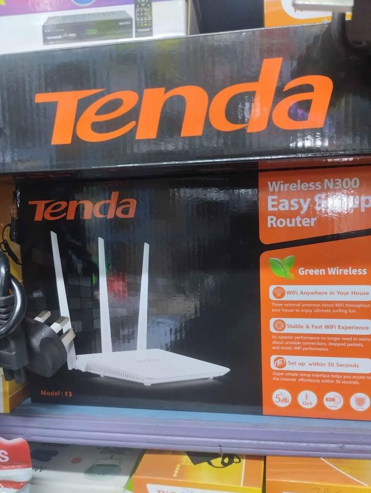 Tenda N300 Wireless Wi-Fi Router with High Power 5dBi Antennas (F3)
F3 is specially designed for your smart home networking life .Chip to router what is heart to human.