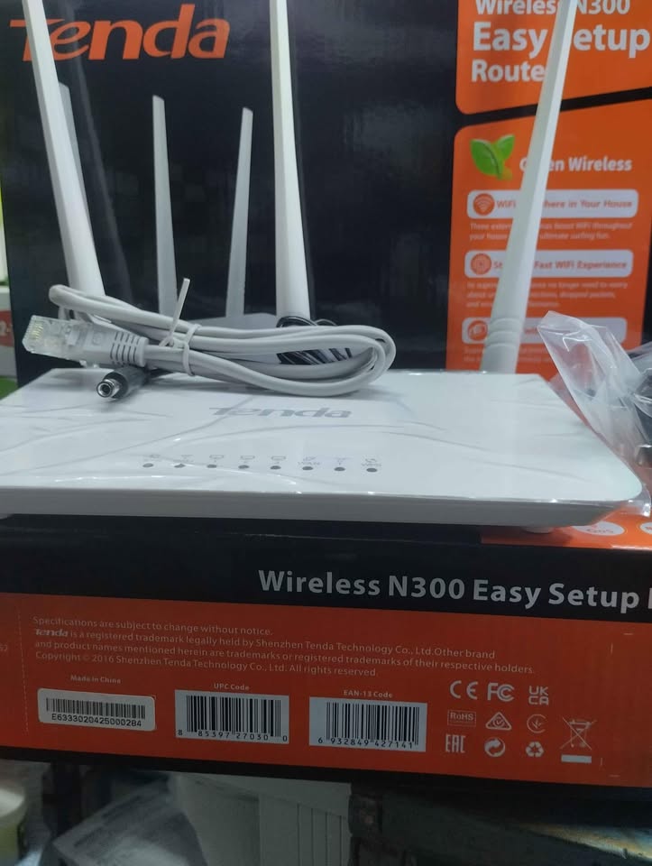 Tenda N300 Wireless Wi-Fi Router with High Power 5dBi Antennas (F3)
F3 is specially designed for your smart home networking life .Chip to router what is heart to human.