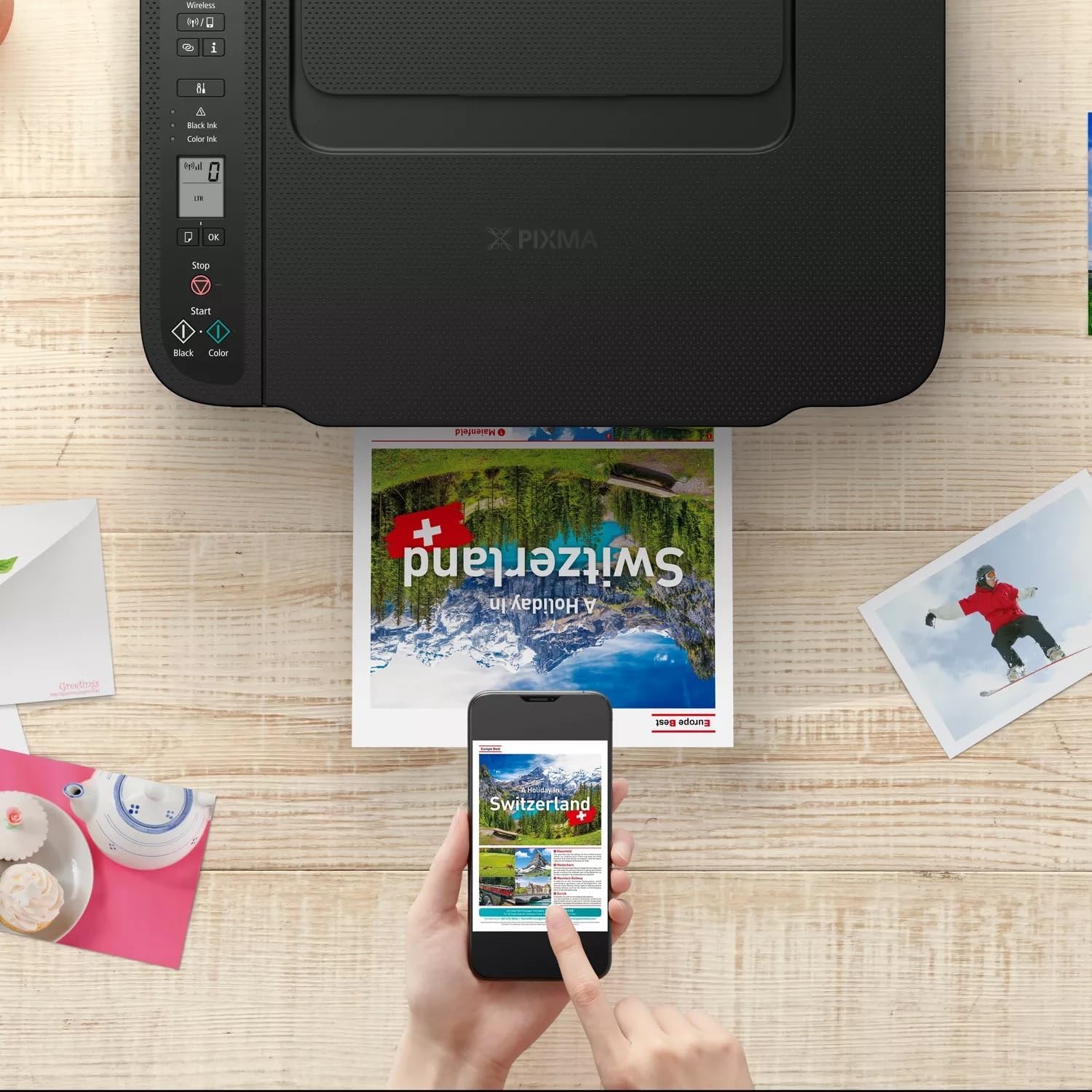 Canon Pixma TS3640 Printer - Black
Canon PIXMA TS3640 Wireless Colour All-in-One Inkjet Photo Printer, Black. Print borderless photos up to 5x7” in size; a 4x6” photo prints in just 65 seconds.