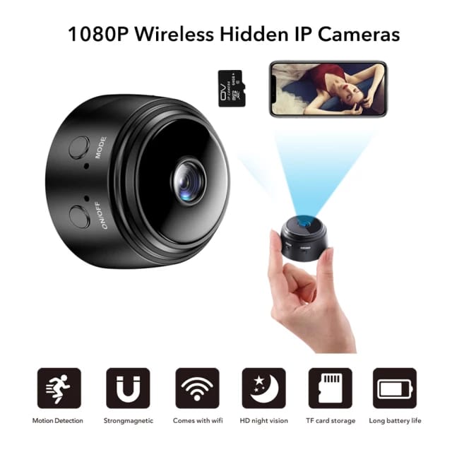 A9 Mini Spy Nanny Wifi CCTV Camera Motion Detection With Night Vision
The A9 Mini Spy Nanny Wifi CCTV Camera Hidden Camera is a small, portable, and discreet camera that can be used to monitor