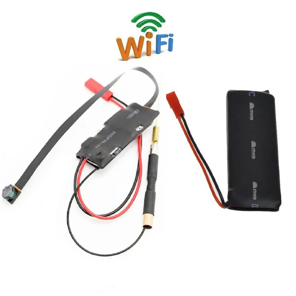 1080P HD WIFI PINHOLE SPY CAMERA with Motion Detection, DC or battery Powered, Micro SD Card Slot, Portable Mini WiFi DIY Hobbie Sport Wearable Mobile Hidden Nanny Cam Spy Gadget