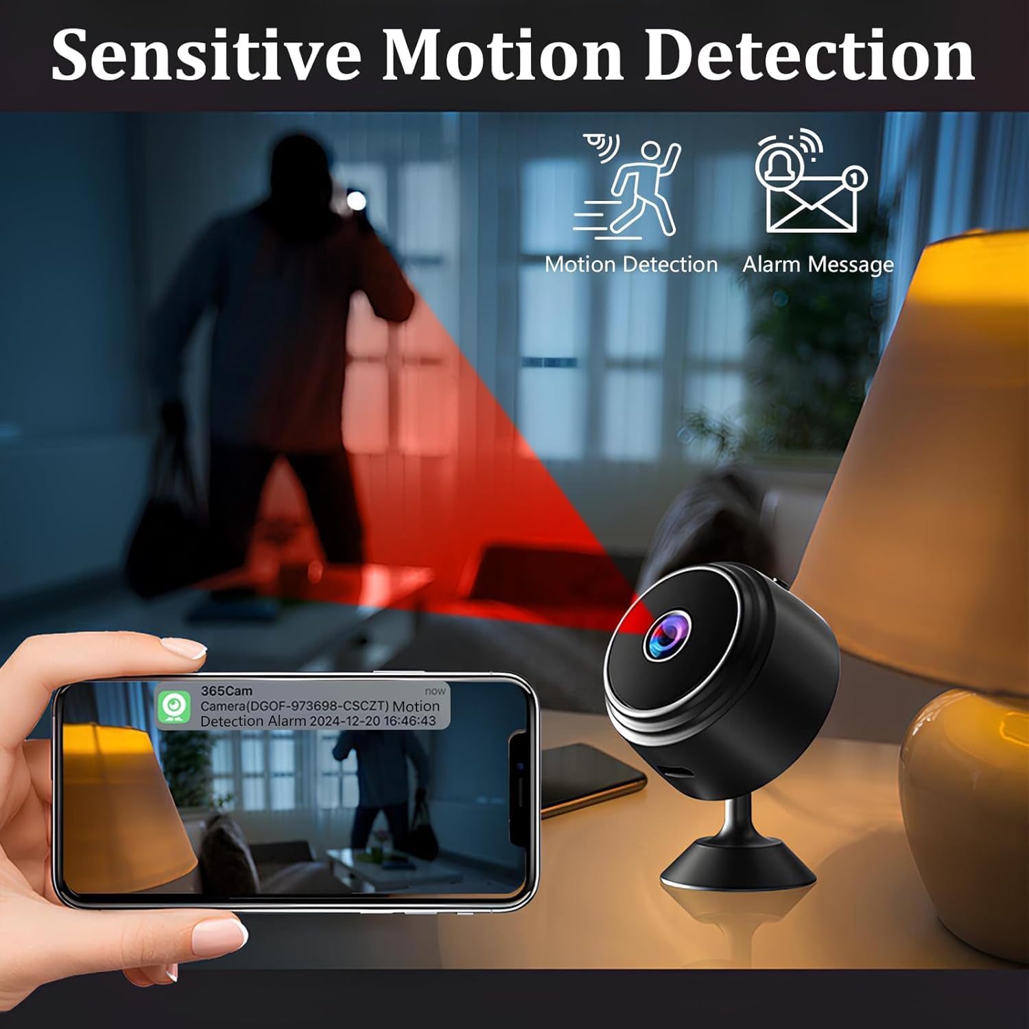 WiFi Camera 360° Security Camera for Home Outdoor High HD Focus Magnet Mini WiFi Magnetic Live Stream Night Vision IP Wireless 1080P Audio Video CCTV Camera