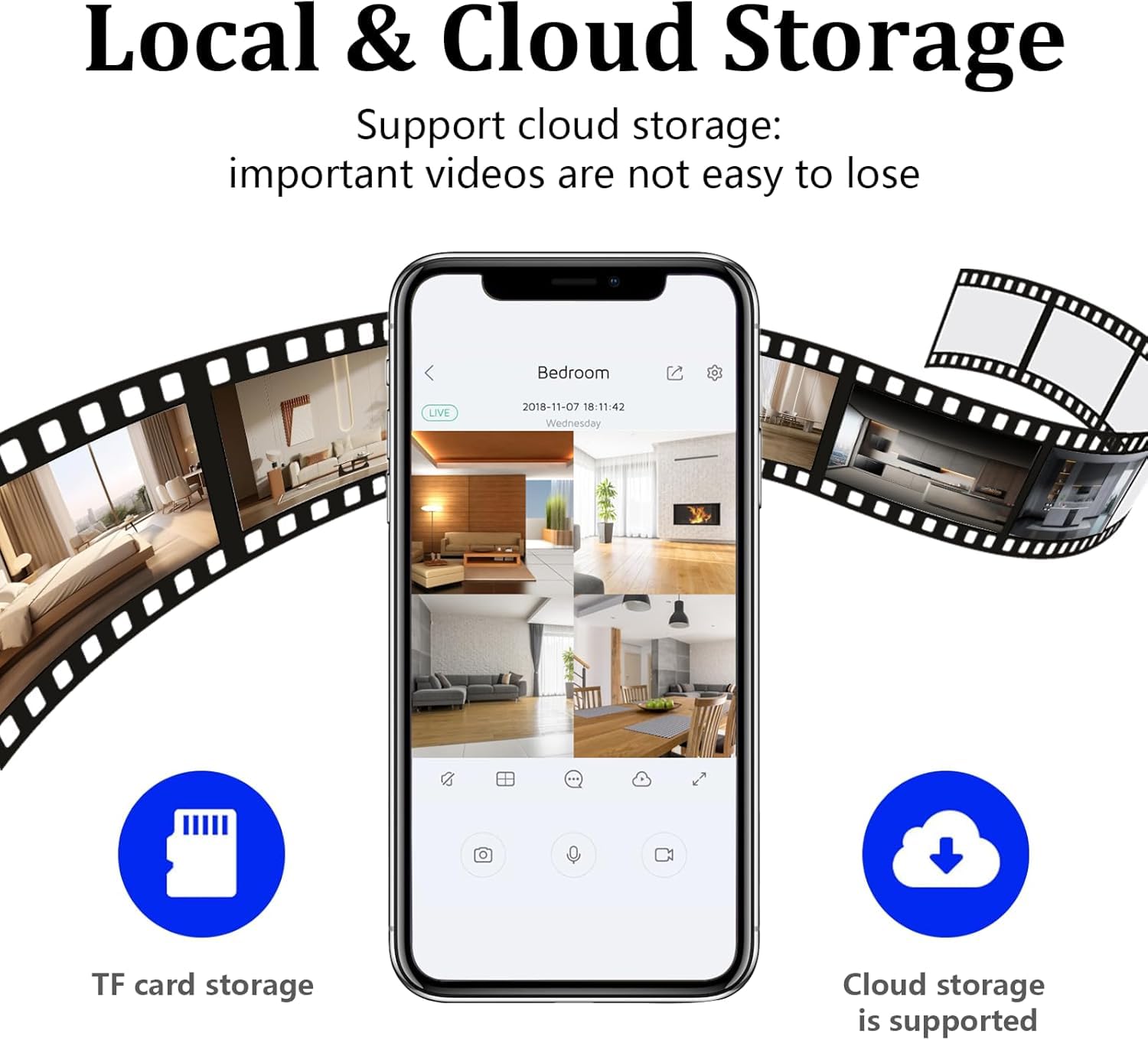 WiFi Camera 360° Security Camera for Home Outdoor High HD Focus Magnet Mini WiFi Magnetic Live Stream Night Vision IP Wireless 1080P Audio Video CCTV Camera