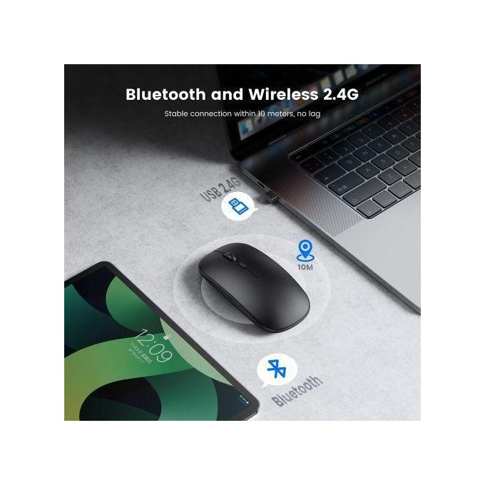 Bluetooth Mouse, Rechargeable Wireless Mouse for MacBook Pro/Air/iPad/Laptop/PC/Mac
Bluetooth Mouse, Rechargeable Wireless Mouse for MacBook Pro/Air/iPad/Laptop/PC/Mac