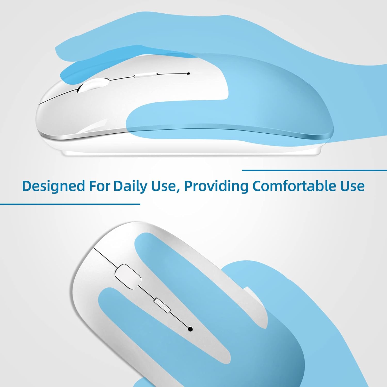 Bluetooth Mouse, Rechargeable Wireless Mouse for MacBook Pro/Air/iPad/Laptop/PC/Mac
Bluetooth Mouse, Rechargeable Wireless Mouse for MacBook Pro/Air/iPad/Laptop/PC/Mac