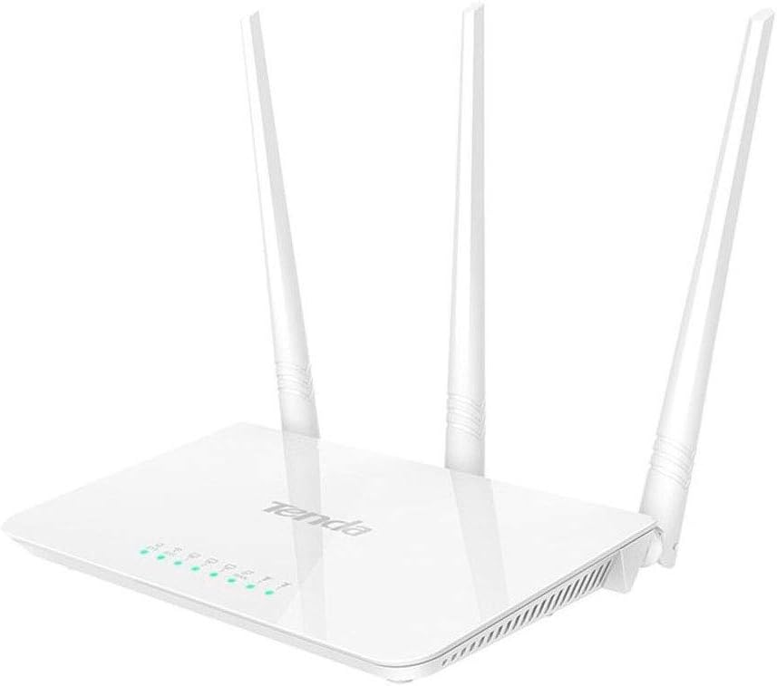 Tenda F3 N300 WLAN router for connection to cable/DSL or fiber modem (300Mbit/s via WLAN, 3x LAN ports) Three antennas for a stable network range of up to 20m