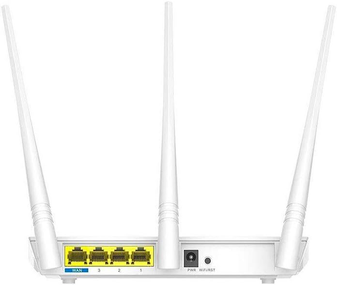 Tenda F3 N300 WLAN router for connection to cable/DSL or fiber modem (300Mbit/s via WLAN, 3x LAN ports) Three antennas for a stable network range of up to 20m
